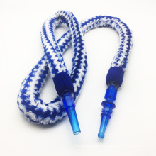 1.8m blau gestreiften Fell Design Hookah Schlauch mit Acryl Mundstück (ES-HH-006-4)